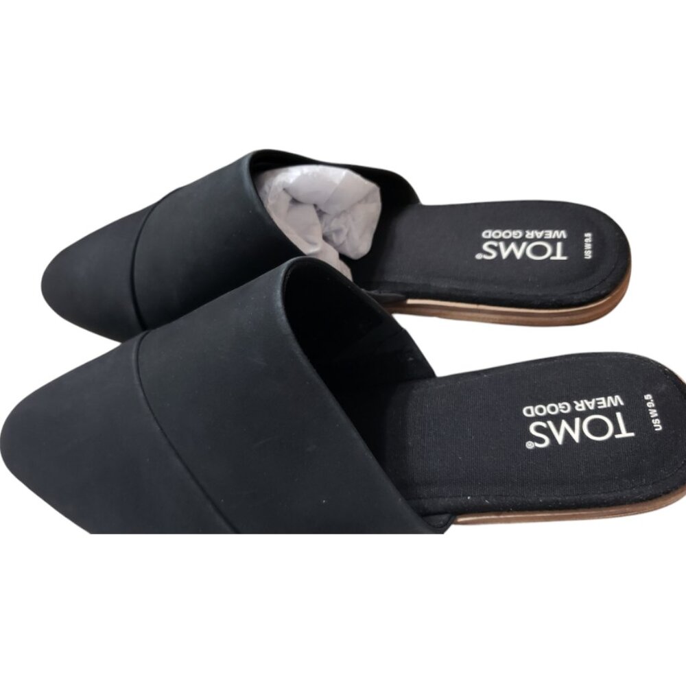 Toms Womens Jade Black Mule- 9.5